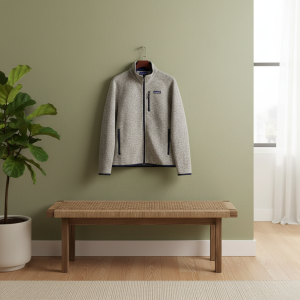 Patagonia Men’s Gray Fleece Zip Jacket Outdoor Wear