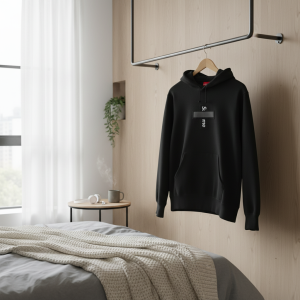 Supreme Black Cross Logo Pullover Hoodie