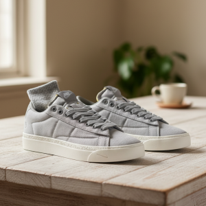 Nike Gray Canvas Low Top Casual Sneakers