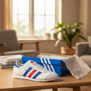 Adidas ROM Retro White Red Blue Sneakers