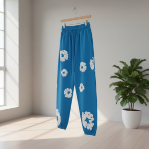 DenimTears Blue Flower Print Casual Pants