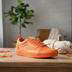 Vans Old Skool Orange Low Top Skate Shoes