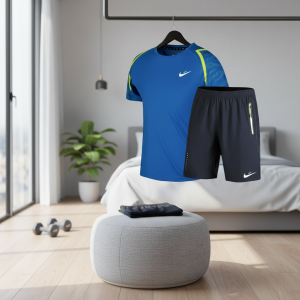 Nike Sportswear Blue Running T-Shirt and Shorts Set