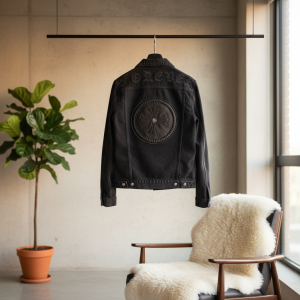 Chrome Hearts Black Denim Jacket Street Style