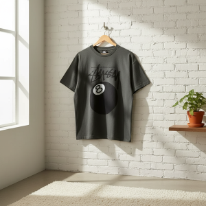 Stussy 8 Ball Graphic Dark Grey T-Shirt