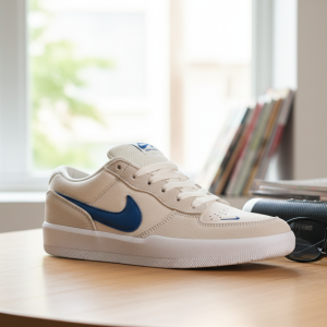 Nike SB Force 58 Beige Blue Skate Shoes