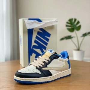 Nike Air Jordan 1 Low Blue Black Sneakers