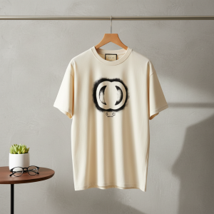 Gucci Oversized Beige Cotton Graphic T-Shirt