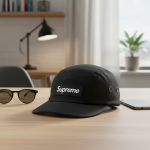 Supreme Black Cotton Streetwear Cap
