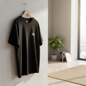 Stussy Logo Print Black Casual Streetwear T-Shirt