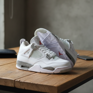 Nike Retro Air 4 White Cement Sneakers