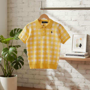 Ralph Lauren Yellow Checkered Polo Shirt