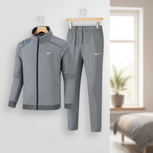 Nike Men's Fleece Warm Tracksuit Set Gray