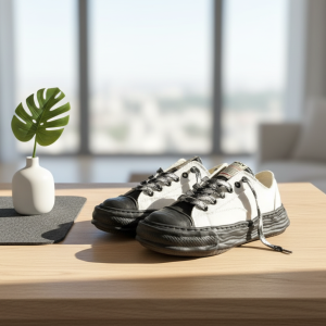 Maison Mihara Yasuhiro Canvas Sneakers Black White