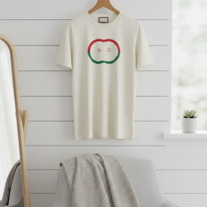 Gucci Classic Logo Cream Cotton T-Shirt