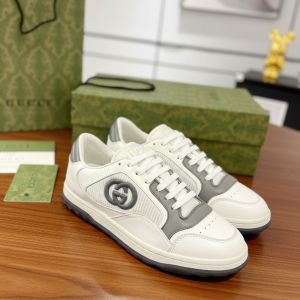 Gucci GG Logo White Grey Sneakers Casual Shoes