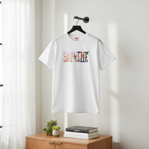 Supreme Logo Print White Cotton T-Shirt
