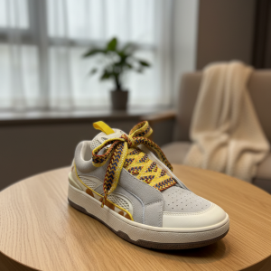 Lanvin Gray Suede Low Top Sneakers