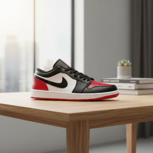 Nike Air Jordan 1 Low Black Red Sneakers