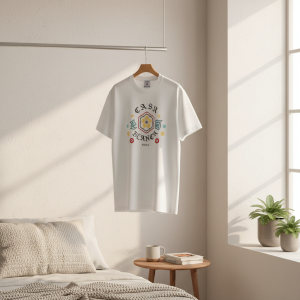 Casablanca Paris White Graphic Print Cotton T-Shirt