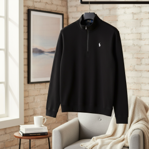 Ralph Lauren Polo Half Zip Black Sweater Men’s