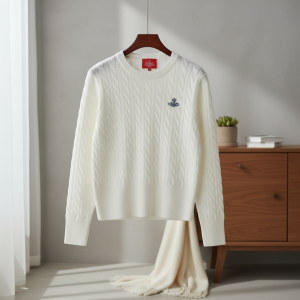 Vivienne Westwood White Cable Knit Sweater