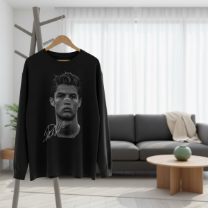 Saint Michael Black Graphic Long Sleeve T-Shirt