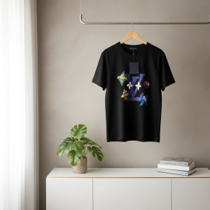 Louis Vuitton Black Graphic Print T-Shirt