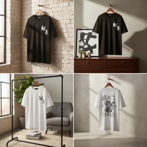 Amiri Angel Print Cotton Casual T-Shirt