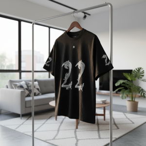 Amiri 22 Graphic Black Cotton T-Shirt