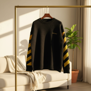 Amiri Black Yellow Arrow Knit Sweater