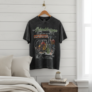 Saint Michael Vintage Cowboy Graphic Washed Black T-Shirt