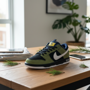 Nike Dunk Low Green Black Casual Shoes