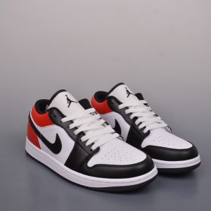 Nike Air Jordan 1 Low Black Red White Sneakers
