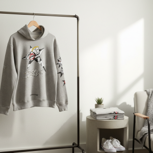 Chrome Hearts Graphic Star Print Gray Hoodie