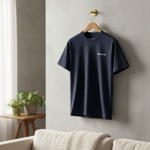 Cole Buxton Navy Cotton Short Sleeve T-Shirt