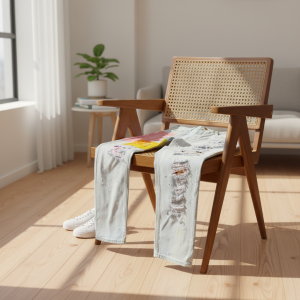 Drew House Color Block Ripped Denim Jeans