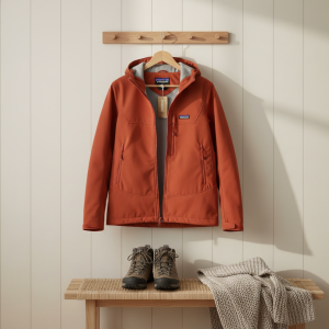 Patagonia Men’s Waterproof Outdoor Hooded Jacket Red