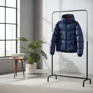 Winter Warm Hooded Puffer Down Jacket Navy