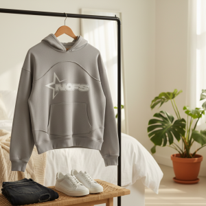 Mops Star Logo Gray Hooded Sweatshirt Set