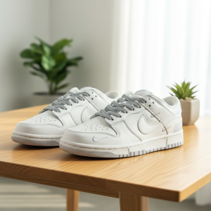 Nike Dunk Low White Grey Casual Sneakers