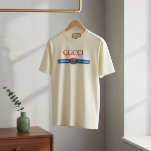Gucci Classic Logo Print Cotton T-Shirt White