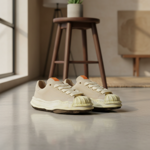 Maison Mihara Yasuhiro Beige Canvas Low Top Sneakers