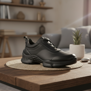 Ecco Men Black Leather Casual Walking Shoes