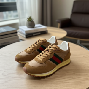 Gucci Retro Brown Suede Low Top Sneakers