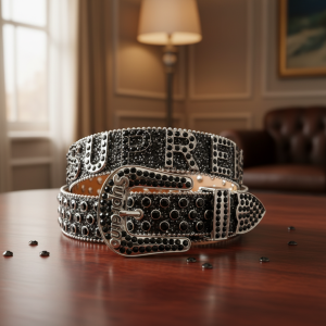 JewelrySupreme Rhinestone Black Crystal Belt