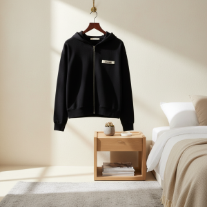 Jacquemus Black Zip Up Hoodie Sweater