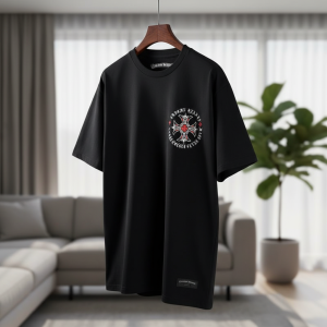 Amiri Gothic Cross Print Black T-Shirt Men’s Fashion Tee