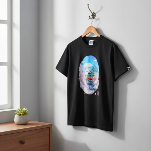 BAPE Sakura Castle Graphic Black T-Shirt