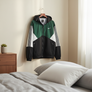 Nike Windbreaker Jacket Green Black Sportswear